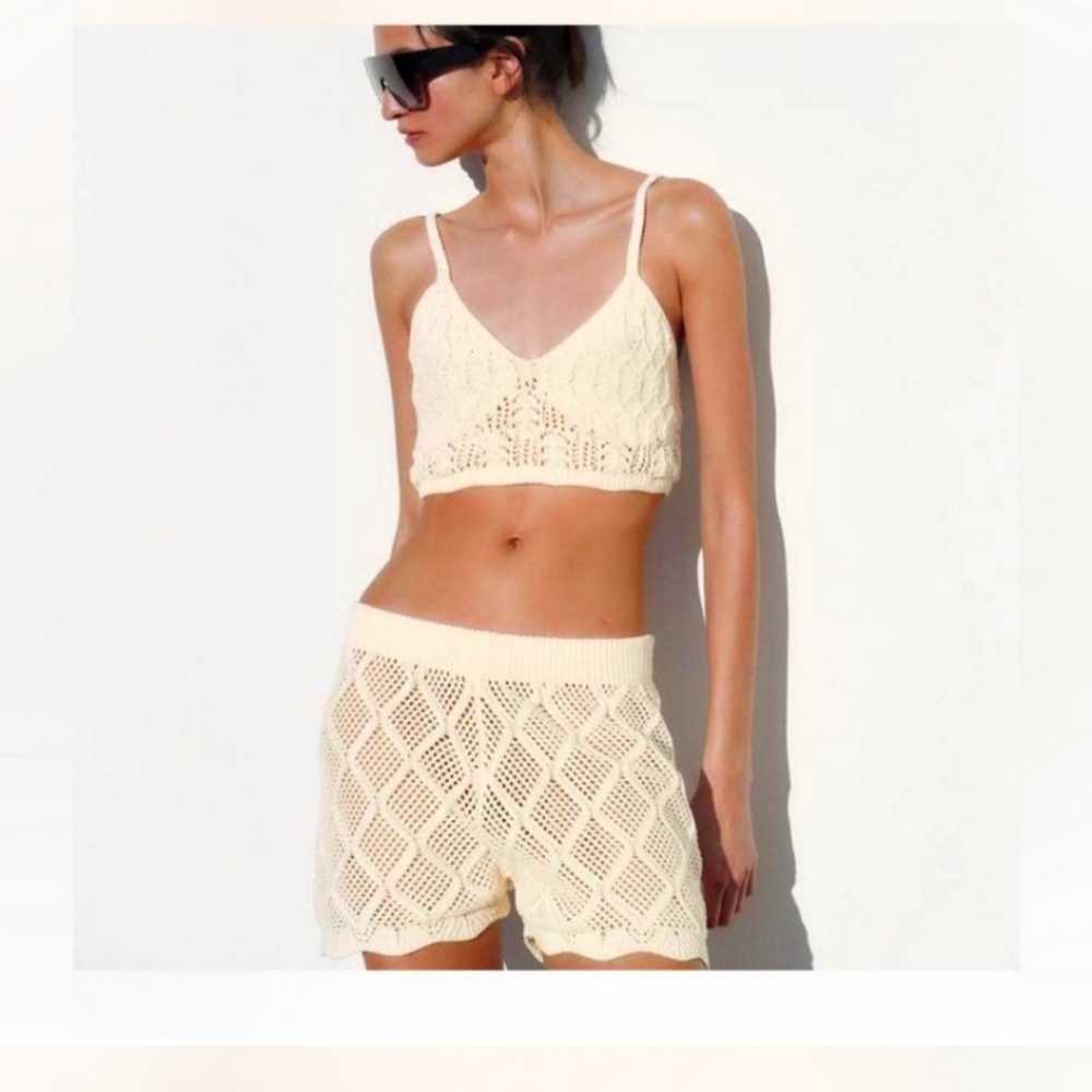 ZARA Crochet shorts